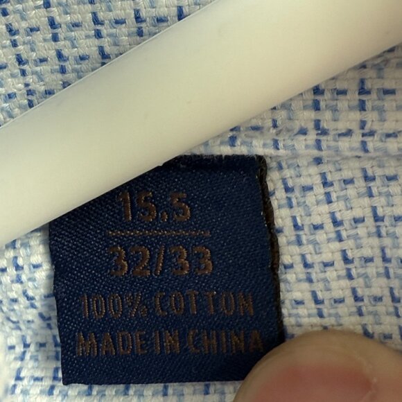 David Donahue Blue Checkered Casual Button Down Shirt - Picture 14 of 15